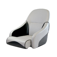 Ocean 51 Deluxe Flip Up Boat Seat - Mid Grey/Dark Grey