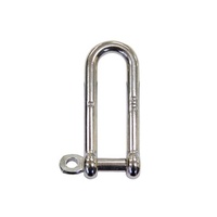Long D Shackle 316 Stainless Steel 10mm