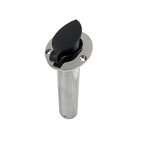 Rod Holder HD Stainless Steel 15deg Angled Head with Cap