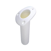 Plastic Rod Holder 30deg Angled Oval Head White