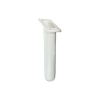 Plastic Rod Holder 30deg Angled Rectangle Head White