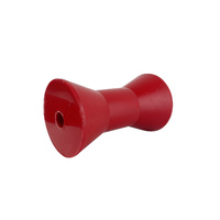 Soft Red Poly Super Keel Roller 175x120mm x 17mm Bore