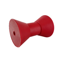 Soft Red Poly Super Keel Roller 150x90mm x 17mm Bore