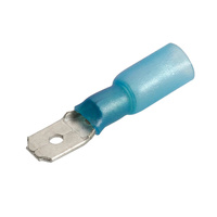Blade Terminal Adhesive Lined Male Blue 4mm (20pk)