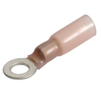 Ring Terminal Adhesive Lined Red 2.5-3mm Wire 4.3mm Tab (50pk)