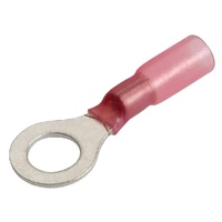 Ring Terminal Adhesive Lined Red 2.5-3mm Wire 6.3mm Tab (12pk)