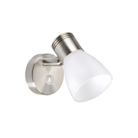 Interior Reading Lamp Brushed Aluminium with Touch Dim Switch Warm White