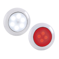 Narva LED Saturn Dual Colour White/Red 75mm Touch Switch