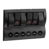Narva LED 6-Way Switch Panel with Fuse or Circuit Breaker Protection