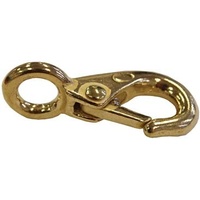 Snap Hook Fixed Eye - Brass