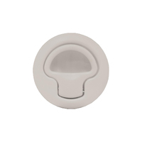 Round Flush Latch Poly - White