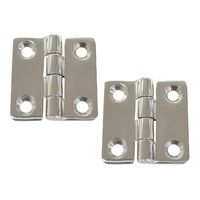 Butt Hinge Low Profile Stainless Steel 50mm Pair