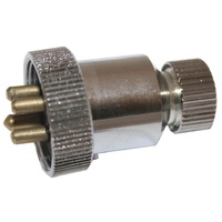 Power Plug Only Chrome Brass 3 Pin