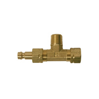 VF38 - 3/8'' (9.5mm) Brass Bleeder Brass Tees for Cylinders