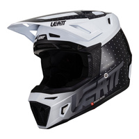 Leatt 2024 8.5 Helmet Kit - Black / White - FREE 5.5 Velocity Goggles