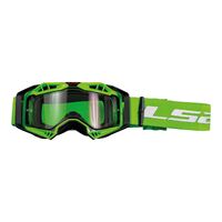LS2 AURA GOGGLE HV GREEN WITH CLEAR LENS #LS260001010003