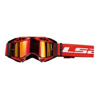 LS2 AURA PRO GOGGLE RED WITH IRIDIUM LENS #LS260001010007