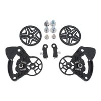 LS2 FF805 THUNDER RATCHET+SCREWS(BLACK)