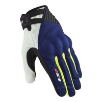 LS2 Dart 2 Men's Gloves - Blue / Hi-Vis Yellow (S)