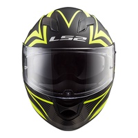LS2 FF320 Stream Evo Jink Helmet - Matte Black / Hi-Vis (M)