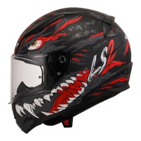 LS2 FF353 Rapid II (XL) Kaiju - Matte Black / Red / White 06