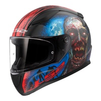 LS2 FF353 Rapid II (M) Zombie - Gloss Black / Red / White 06