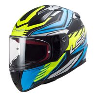 LS2 FF353 Rapid Gale Helmet - Matte Blue / Black / Fluro Yel