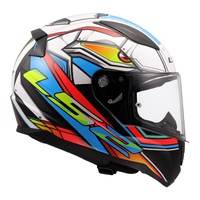 LS2 FF353 Rapid II Xdron Helmet - White / Hi-Vis Orange / Blue (M)