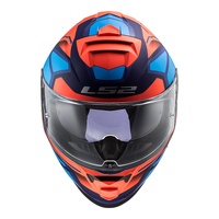LS2 FF800 Storm Faster Helmet - Matte Fluro Orange / Blue (L)
