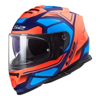 LS2 FF800 Storm (M) Faster - Matte Hi-Vis Orange / Blue