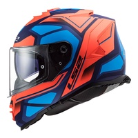LS2 FF800 Storm Faster Helmet - Matte Fluro Orange / Blue (XL)