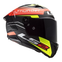 LS2 FF805C Thunder Carbon (L) Attack - Matte Red / Hi-Vis Yellow 06