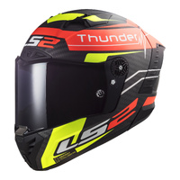 LS2 FF805C Thunder Carbon (S) Attack - Matte Red / Hi-Vis Yellow 06