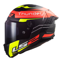 LS2 FF805C Thunder Carbon (XS) Attack - Matte Red / Hi-Vis Yellow 06