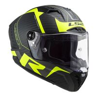 LS2 FF805C Thunder Carbon Helmet - Hi-Vis / Yellow (2XL)