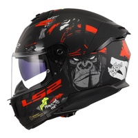 LS2 FF808 Stream II (L) Angry Monkey - Matte Black / Red 06