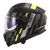 LS2 FF811 Vector II Tron Helmet - Matte Black / Hi-Vis Yellow (L)