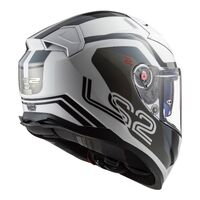 LS2 FF811 Vector II Metric Helmet - White / Titanium / Silver (L)