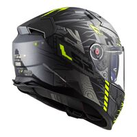 LS2 FF811 Vector II Techbot Helmet - Matte Titanium / Hi-Vis / Yellow (3XL)
