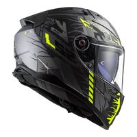 LS2 FF811 Vector II Techbot Helmet - Matte Titanium / Hi-Vis / Yellow (XL)