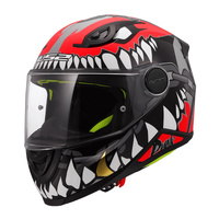 LS2 FF812 KID Helmet - Punk Grey / Red (M)
