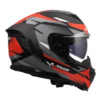 LS2 FF818 Storm III Komai - Black / Red (S)