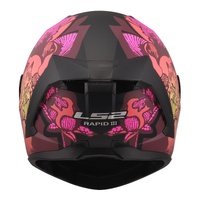 LS2 FF820 Rapid III Poppies II Helmet  Black / Pink (M)