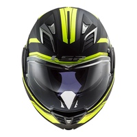 LS2 FF900 Valiant II Flip Front (L) - Matte Black / Hi-Vis Yellow