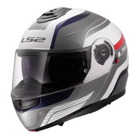 LS2 FF908 Strobe II Monza Helmet - White / Blue / Red (M)