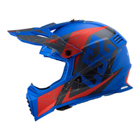 LS2 MX437 Fast Evo (2XL) Alpha - Matte Blue / Red