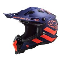 LS2 MX700 Subverter Evo Cargo Helmet - Matte Blue / Fluro Or