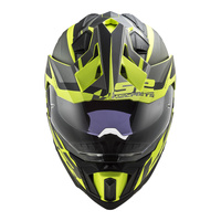 LS2 MX701 Explorer (3XL) Alter - Matte Black / Hi-Vis Yellow