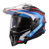 LS2 MX701C Explorer Carbon Frontier II Helmet - White / Blue / Red (S)