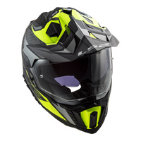 LS2 MX701 Explorer Carbon (XL) Focus - Matte Titanium / Hi-Vis Yellow